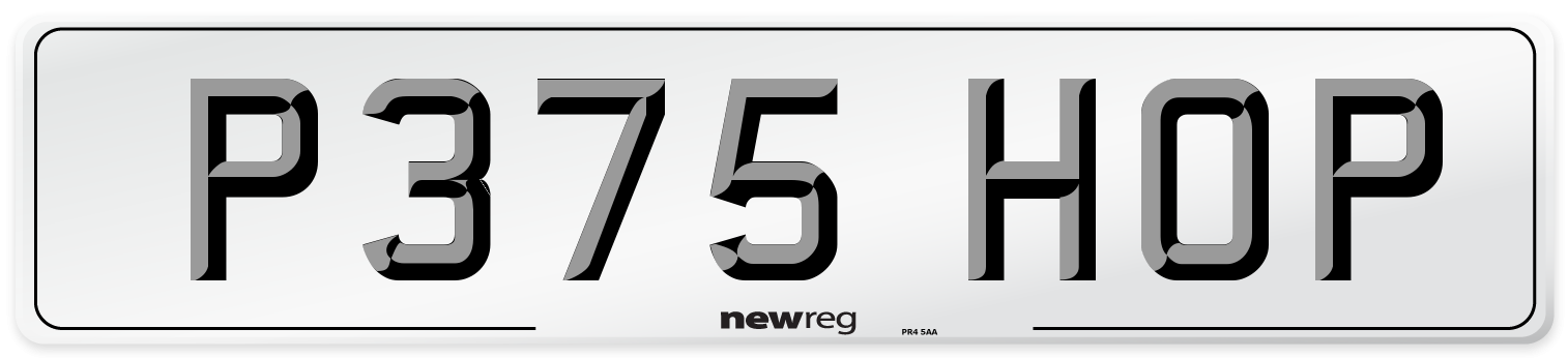 P375 HOP Number Plate from New Reg